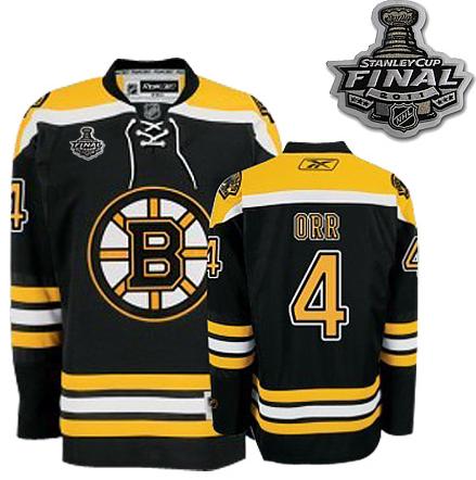 Boston Bruins 4 Bobby Orr 2011 Stanley Cup black Jersey