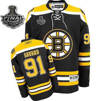 Cheap Boston Bruins 91 Savard 2011 Stanley Cup black Jersey For Sale
