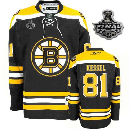 Cheap Boston Bruins 81 Kessel 2011 Stanley Cup black Jersey For Sale
