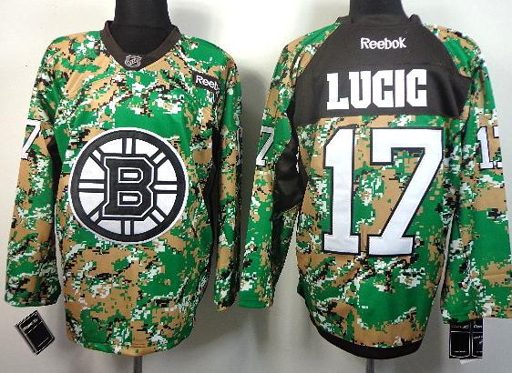 Cheap Boston Bruins 17 Milan Lucic Camo NHL Hockey Jersey For Sale