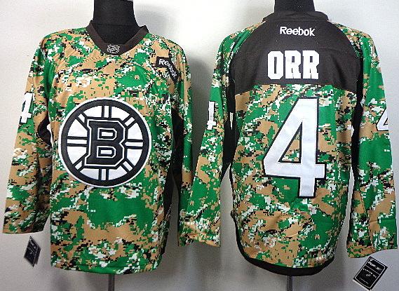 Cheap Boston Bruins 4 Bobby Orr Camo NHL Hockey Jersey For Sale