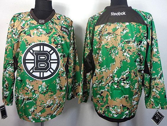 Cheap Boston Bruins Blank Camo NHL Hockey Jersey For Sale
