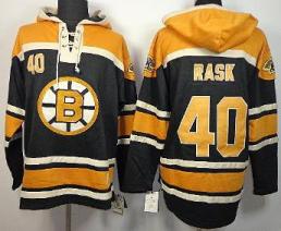 Cheap Boston Bruins 40 Tuukka Rask Black Lace-Up NHL Jersey Hoodies For Sale