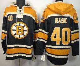 Boston Bruins 40 Tuukka Rask Black Lace-Up NHL Jersey Hoodies