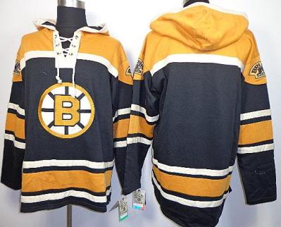 Cheap Boston Bruins Blank Blue Lace-Up NHL Jersey Hoodies For Sale