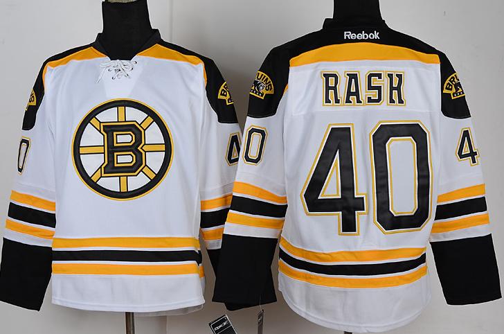 Cheap Boston Bruins 40 Rash White NHL Jerseys For Sale
