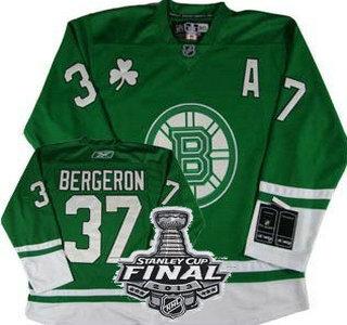 Cheap Boston Bruins 37 Patrice Bergeron Green NHL Jerseys With 2013 Stanley Cup Patch For Sale