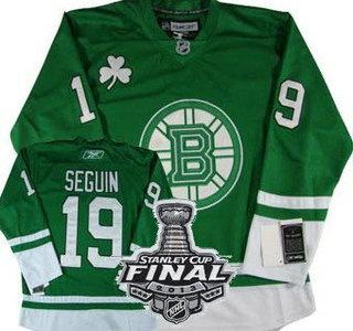 Boston Bruins 19 Tyler Seguin Green NHL Jerseys With 2013 Stanley Cup Patch Boston Bruins 19 Tyler Seguin Green NHL Jerseys With 2013 Stanley Cup Patch