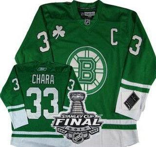 Boston Bruins 33 Zdeno Chara Green NHL Jerseys With 2013 Stanley Cup Patch