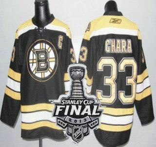 Cheap Boston Bruins 33 Zdeno Chara Black NHL Jerseys With 2013 Stanley Cup Patch For Sale