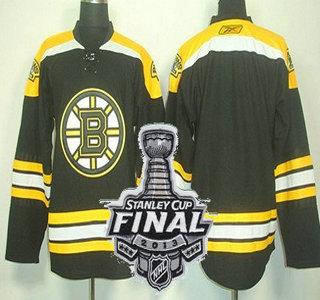Cheap Boston Bruins Blank Black NHL Jerseys With 2013 Stanley Cup Patch For Sale