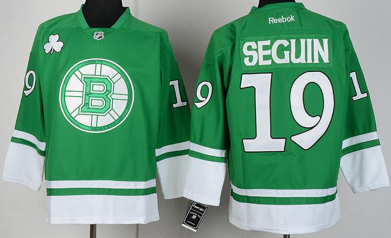 Cheap Boston Bruins 19 Tyler Seguin Green St Patty's Day NHL Jersey For Sale