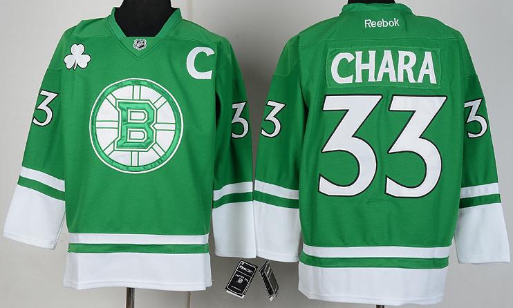 Cheap Boston Bruins 33 Zdeno Chara Green St Patty's Day NHL Jersey For Sale