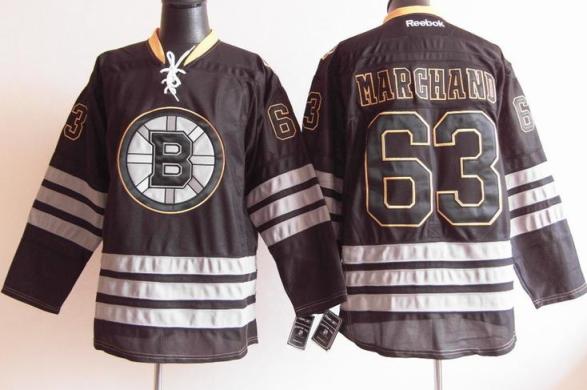 Cheap Boston Bruins 63 Brad Marchand 2012 Black Jerseys For Sale