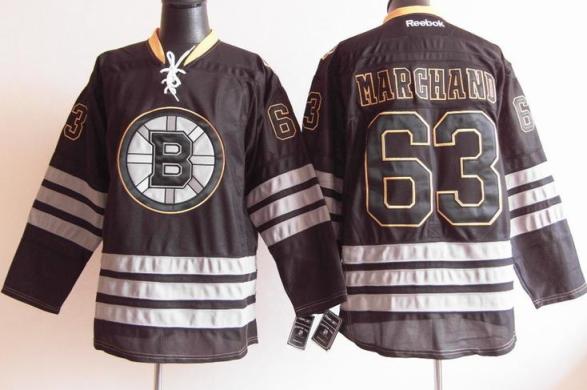 Boston Bruins 63 Brad Marchand 2012 Black Jerseys