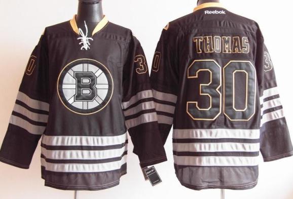 Boston Bruins 30 Tim Thomas 2012 Black Jerseys