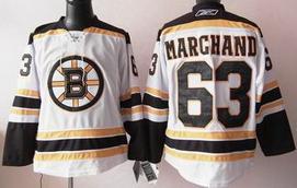 Cheap Boston Bruins 63 Marchand White Jersey For Sale