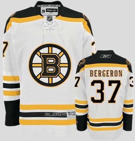 Boston Bruins 37 Bergeron White Jersey