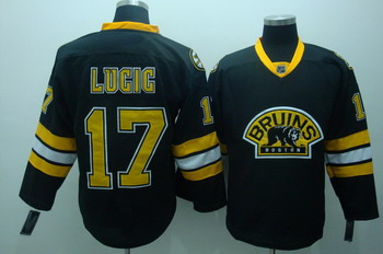 Cheap Boston Bruins 17 Milan Lucic Black Jerseys For Sale