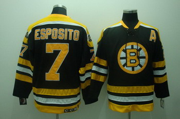 Boston Bruins 7 phil esposito black Jerseys CCM