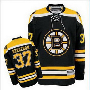 Boston Bruins 37 Patrice Bergeron Black jersey Boston Bruins 37 Patrice Bergeron Black jersey