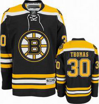 Boston Bruins 30 THOMAS Black Hockey Jerseys Boston Bruins 30 THOMAS Black Hockey Jerseys