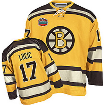 Cheap Boston Bruins 17 Milan Lucic 2010 Winter Classic Premier Jersey For Sale