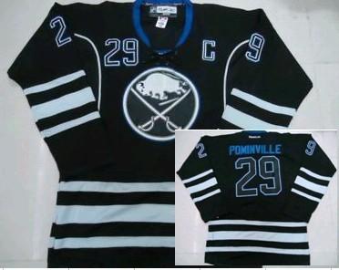 Cheap Buffalo Sabres 29 Jason Pominville 2012 Black Ice NHL Jersey For Sale
