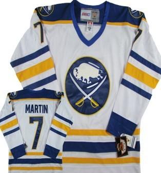Cheap Buffalo Sabres 7 Martin White CCM Throwback Jersey For Sale