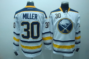Cheap Buffalo Sabres 30 Ryan Miller Stitched white Jersey For Sale