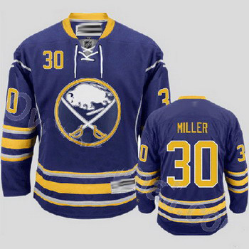 Cheap Buffalo Sabres 30 Ryan Miller Stitched Blue Third Jersey For Sale