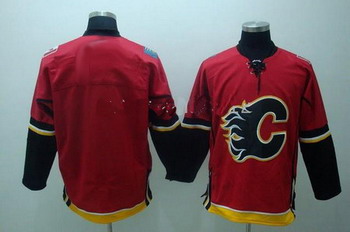 Cheap Calgary Flames blank red jersey For Sale