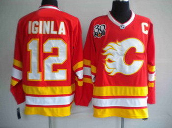 Calgary Flames 12 Jarome Iginla red 30th