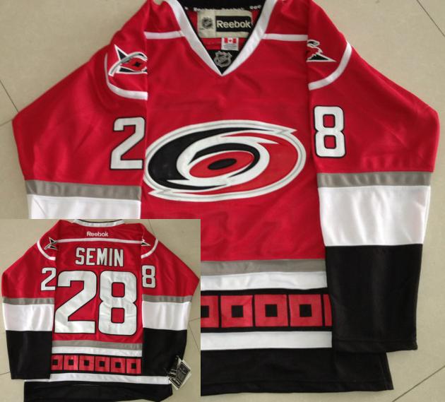 Cheap Carolina Hurricanes 28 Alexander Semin Red NHL Jerseys For Sale