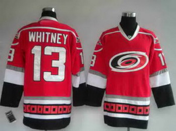jerseys Carolina Hurricanes WHITNEY 13 red