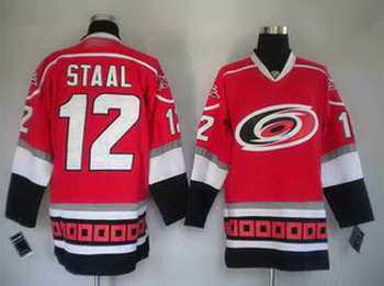 Carolina Hurricanes 12 STAAL red Jerseys