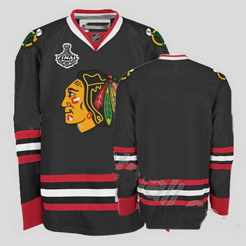 Cheap Chicago Blackhawks Stitched Blank Black Jersey with Stanley Cup Finals Patch For Sale