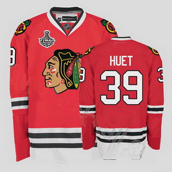 Cheap Chicago Blackhawks 39 Cristobal Huet Red Jersey with Stanley Cup Finals Patch For Sale