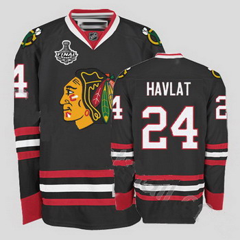 Cheap Chicago Blackhawks 24 Martin Havlat Black Jersey with Stanley Cup Finals Patch For Sale