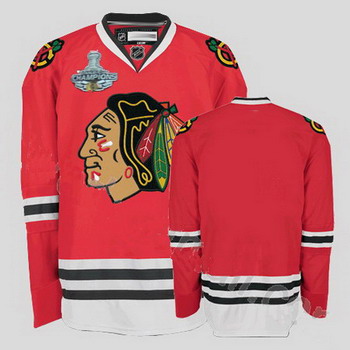 Cheap Chicago Blackhawks Stitched Blank Red Jersey Champions Cup Patch For Sale
