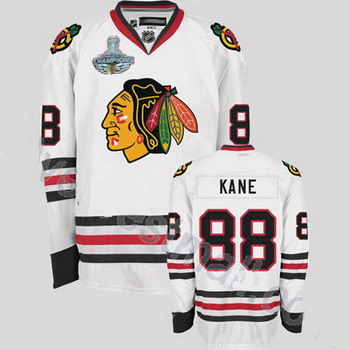 Cheap Chicago Blackhawks 88 Patrick Kane White Jersey Champions Cup Patch For Sale
