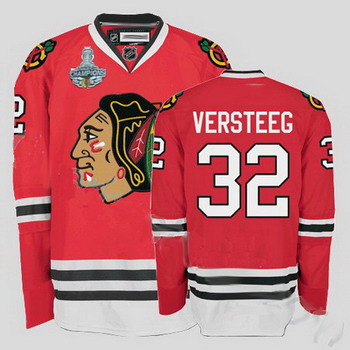 Cheap Chicago Blackhawks 32 Kris Versteeg Red Jersey Champions Cup Patch For Sale