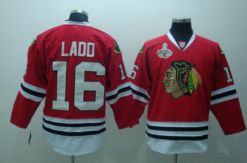 Cheap Chicago Blackhawks 16 Andrew Ladd red jerseys 2010 Champions cup For Sale