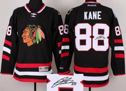 Cheap Chicago Blackhawks 88 Patrick Kane Black 2014 Stadium Series Signed NHL Hockey Jerseys For Sale