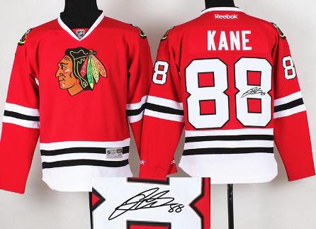 Cheap Chicago Blackhawks 88 Patrick Kane Red Signed NHL Hockey Jerseys For Sale