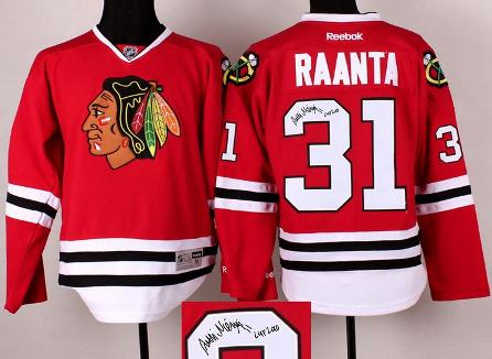 Cheap Chicago Blackhawks 31 Antti Raanta Red Signed NHL Hockey Jerseys For Sale