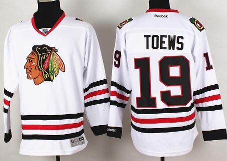 Cheap Chicago Blackhawks 19 Jonathan Toews White NHL Hockey Jersey For Sale