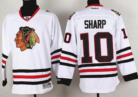 Cheap Chicago Blackhawks 10 Patrick Sharp White NHL Hockey Jersey For Sale