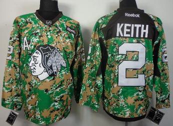 Cheap Chicago Blackhawks 2 Duncan Keith Camo NHL Hockey Jersey For Sale