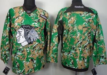 Cheap Chicago Blackhawks Blank Camo NHL Hockey Jersey For Sale